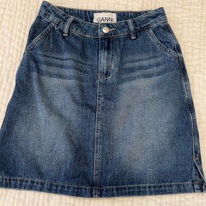 Ganni Jean Skirt Size XXS